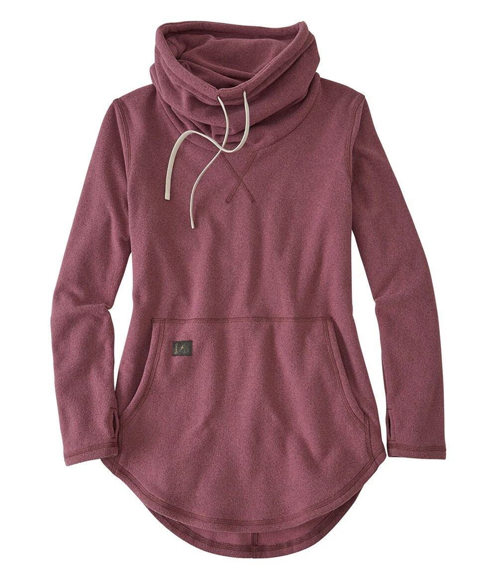 DESO Tallac Pullover S/M Iris Pink Purple Fleece Tunic Outdoorsy Athletic Cozy